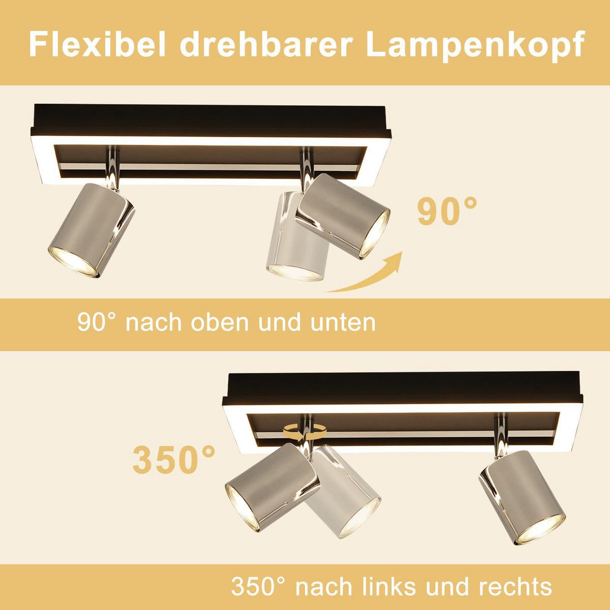 DECKENSTRAHLER Dunn 1-flammig 32/13/15.5cm - Schwarz, Metall (32/13/15.5cm) - Nettlife