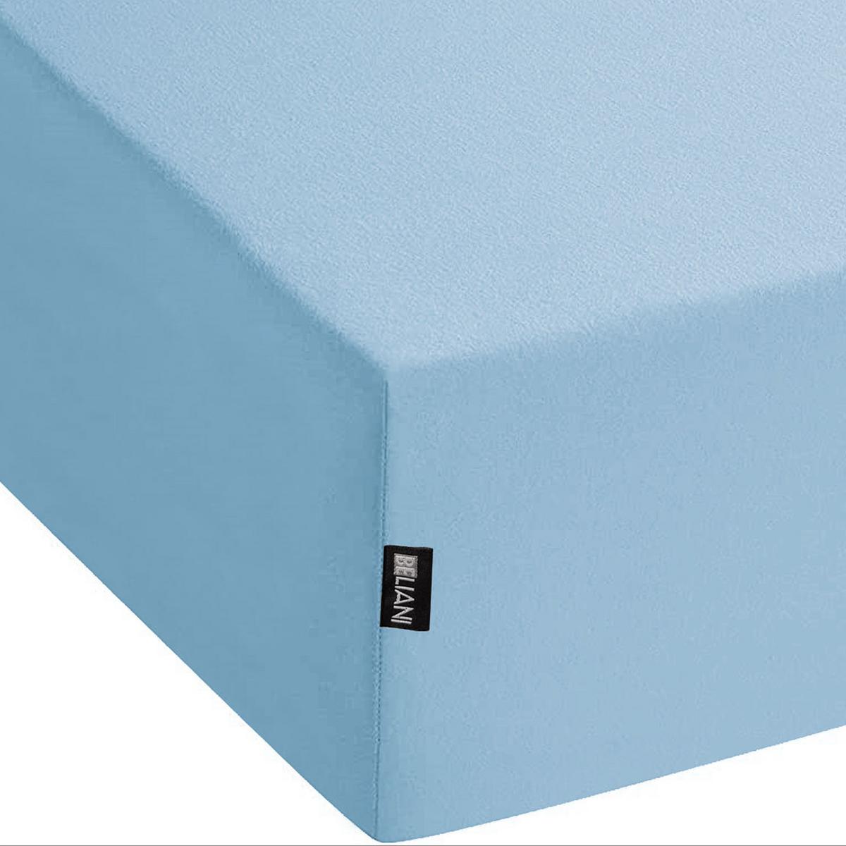 SPANNBETTLAKEN Blau 90/200 cm Hofuf - Hellblau, Textil (90/200cm) - Beliani