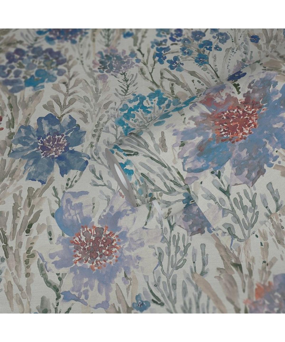 VLIESTAPETE Blau 53/1005 cm - Blau, Textil (53/1cm) - KUNSTLOFT