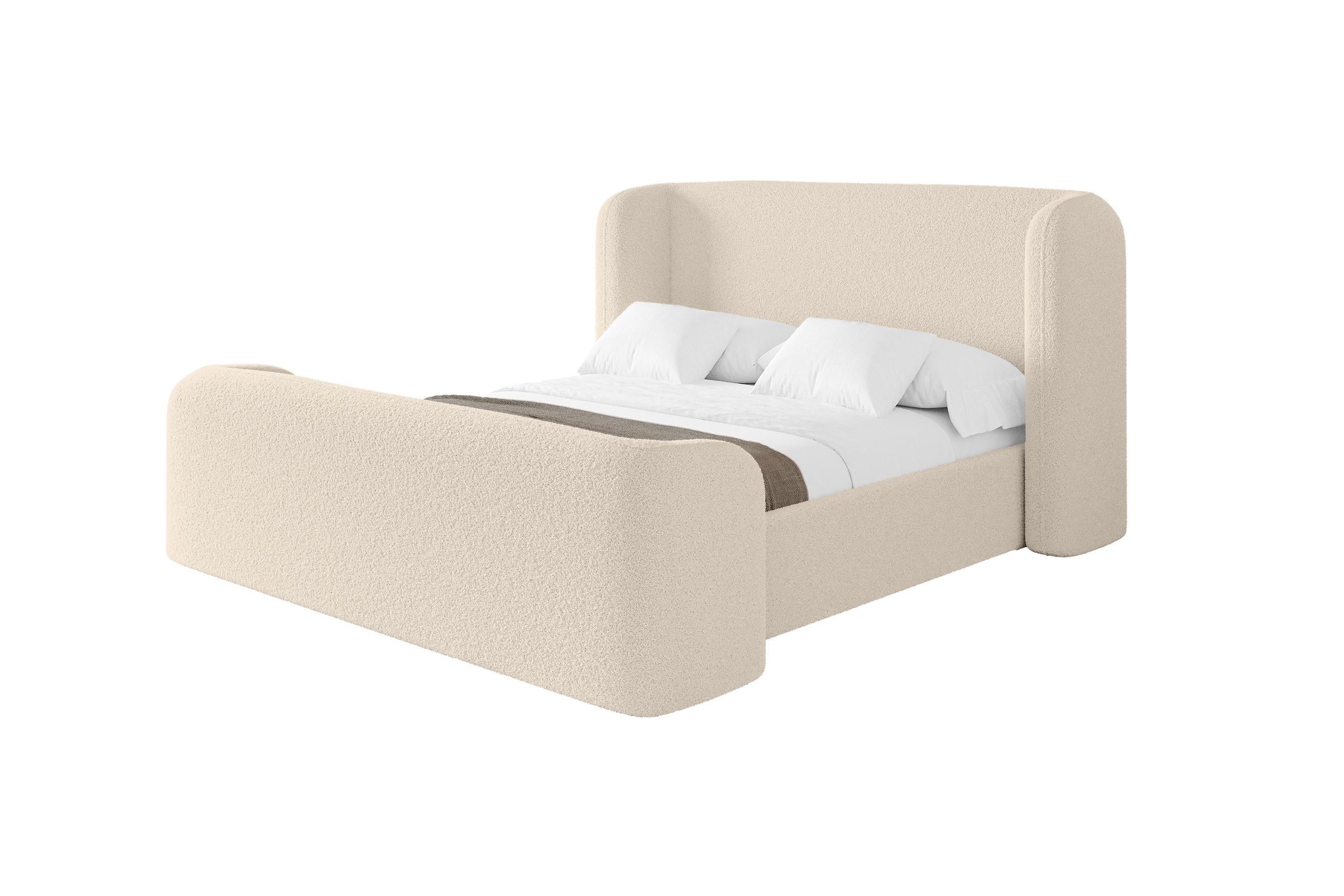 POLSTERBETT mit Bettkasten, Fußteil und Lattenrost, Bett mit Matratze H3/H4 - ESTI-Z 140x200 Dunkelbeige - Cappuccino, Holzwerkstoff/Textil (140/200cm) - ALTDECOR