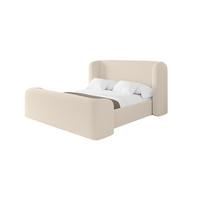 POLSTERBETT mit Bettkasten, Fußteil und Lattenrost, Bett mit Matratze H3/H4 - ESTI-Z 140x200 Dunkelbeige - Cappuccino, Holzwerkstoff/Textil (140/200cm) - ALTDECOR