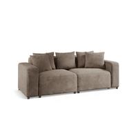 SOFA Megan 2-sitzer In Poso - Mokka, Holzwerkstoff/Textil (236/75/98cm) - Fun Möbel