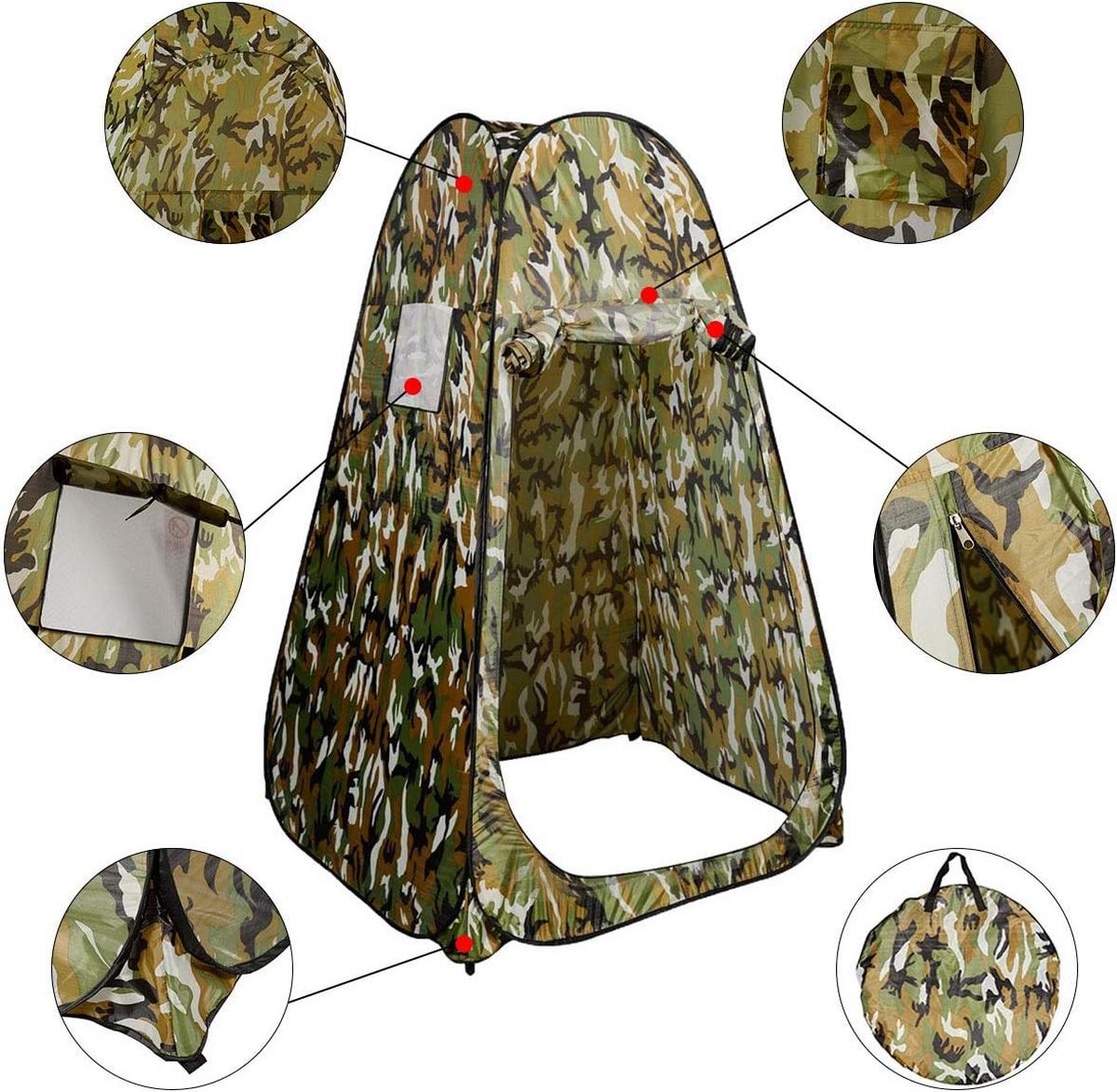 UMKLEIDEZELT Camouflage - Multicolor, Textil (120/190/120cm) - COSTWAY