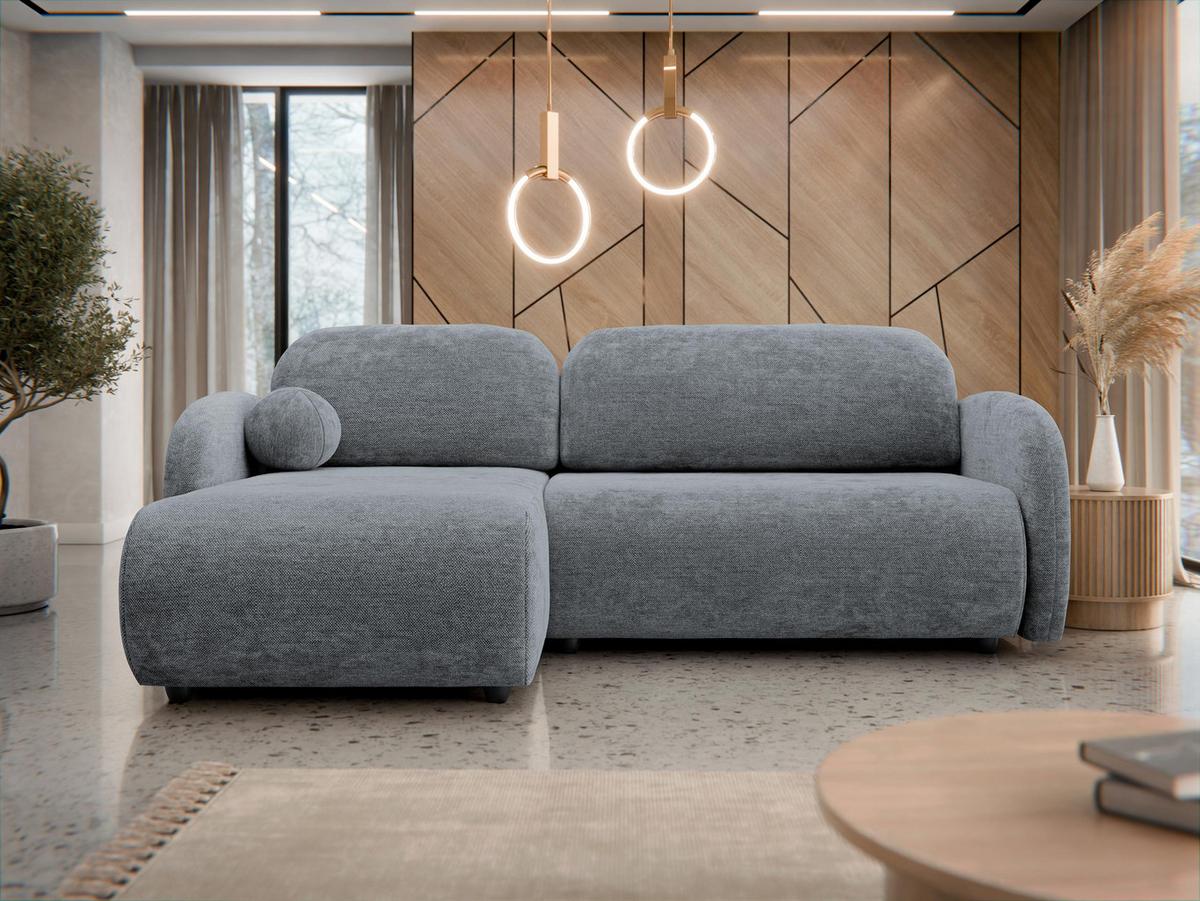 ECKSOFA Dream L - Schwarz/Grau, Holz/Kunststoff (233/160cm) - MIRJAN24