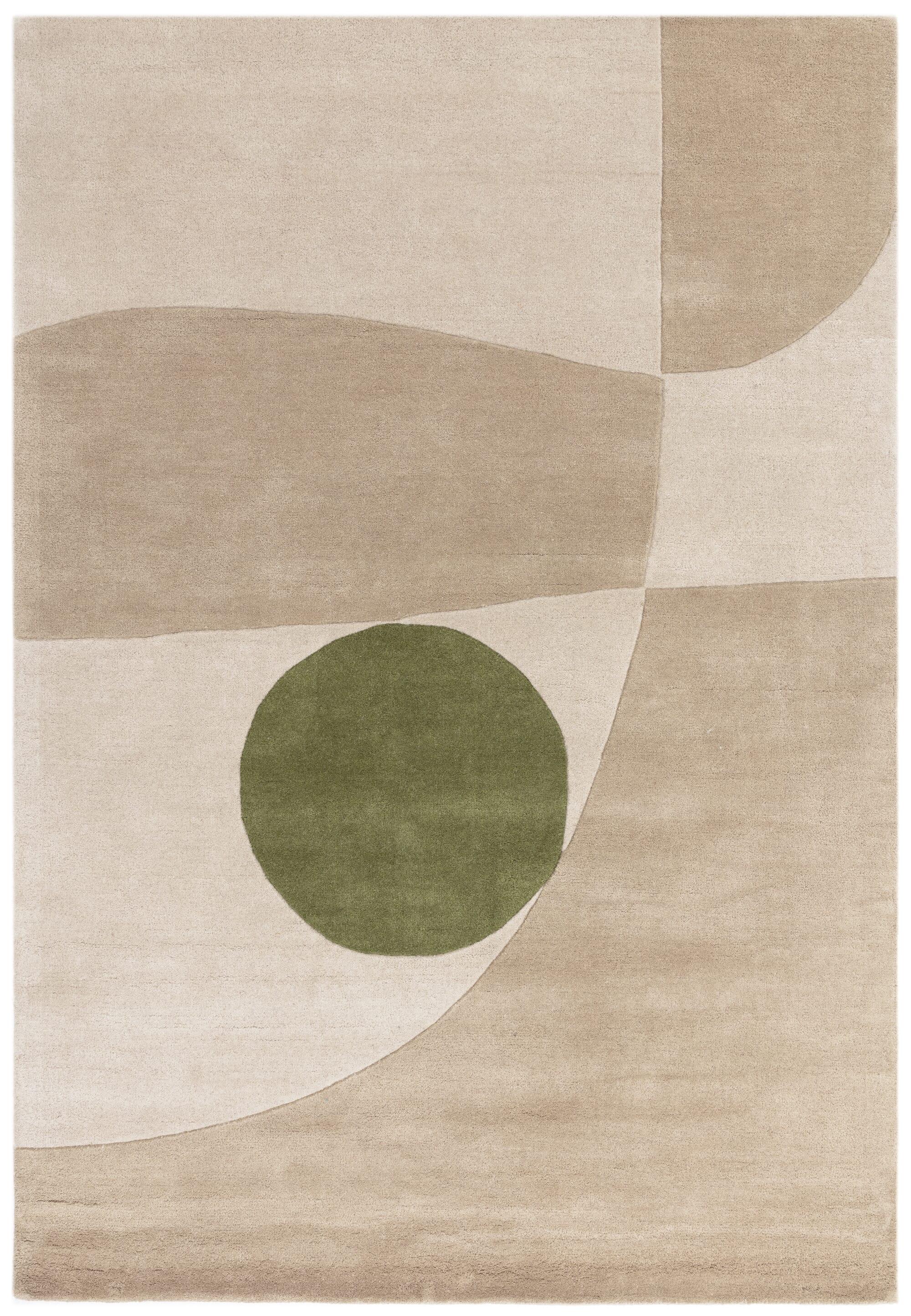 WOLLTEPPICH ELAN-Maas, geometrisch-abstrakt, Beige, 120 x 170 cm - Beige, Textil (170/120cm) - KADIMA DESIGN
