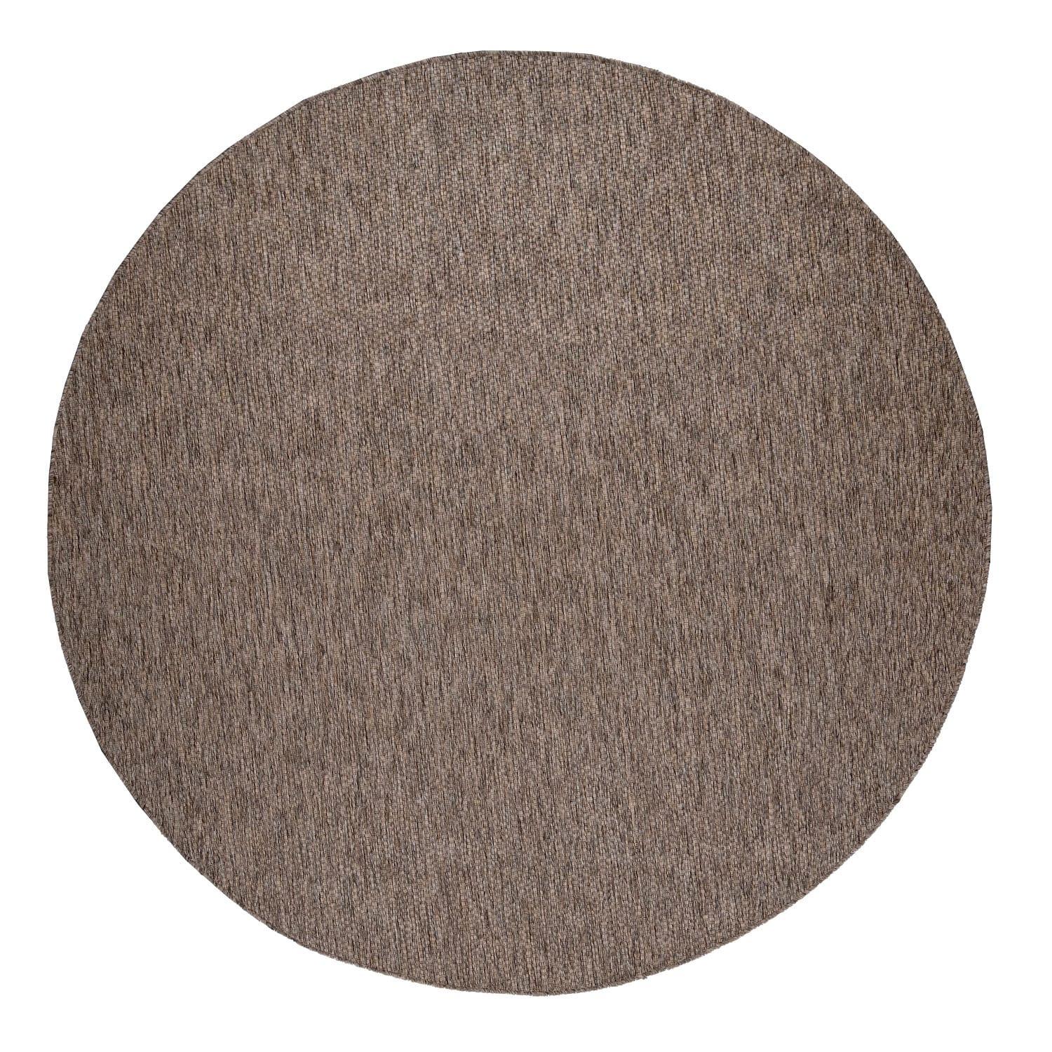 FLACHWEBTEPPICH, einfarbig, aus Polypropylen, Braun, Ø 80 cm - Braun, Textil (80/80cm) - KADIMA DESIGN