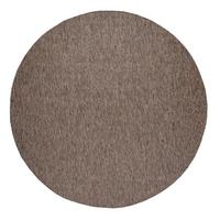 FLACHWEBTEPPICH, einfarbig, aus Polypropylen, Braun, Ø 80 cm - Braun, Textil (80/80cm) - KADIMA DESIGN