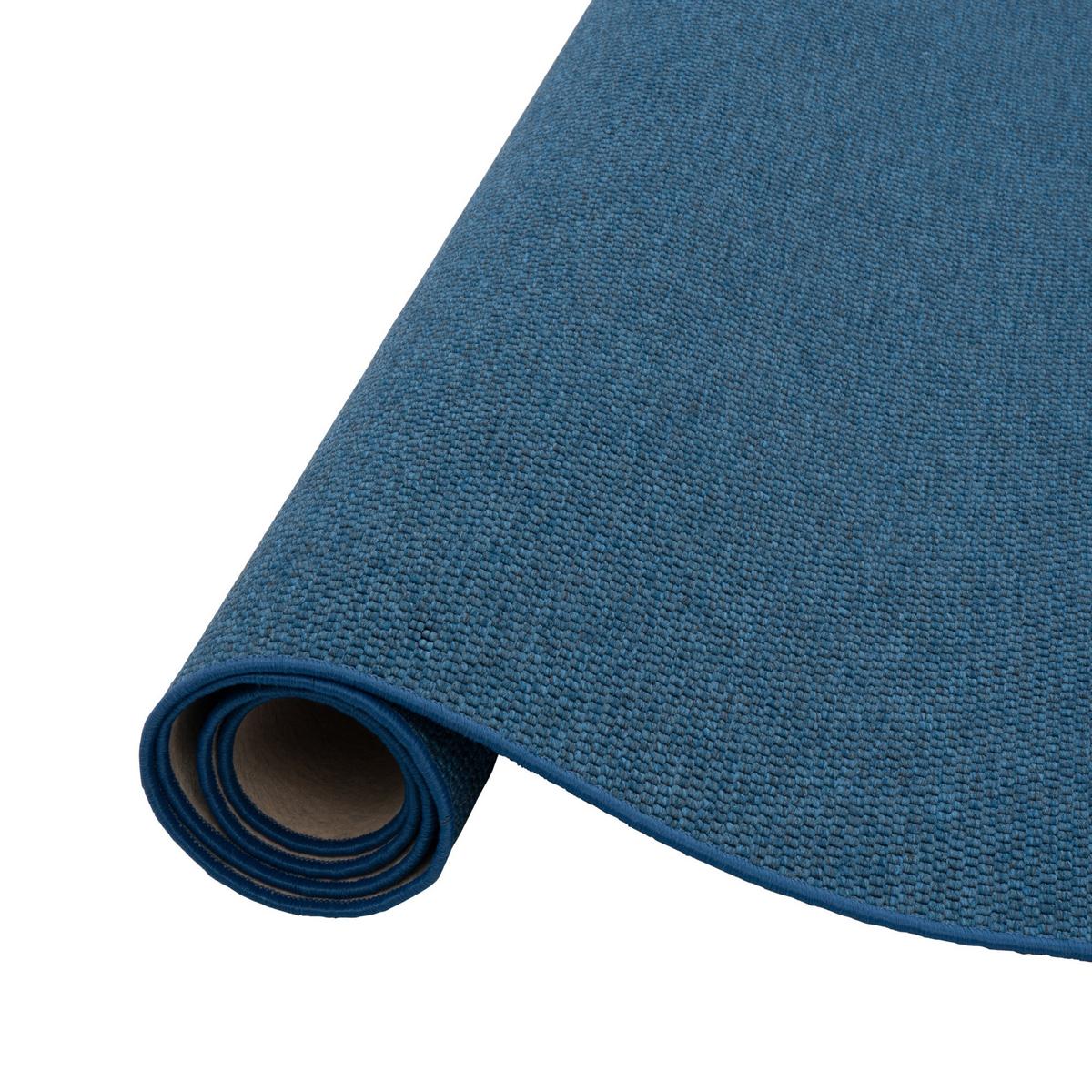 FLACHGEWEBE NATUR TEPPICH BENTZON - Blau, Textil (80/240cm) - Snapstyle