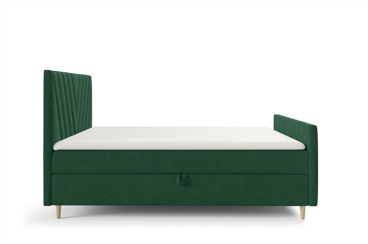 BOXBETT Carlito Premium - Grün, Holzwerkstoff/Textil (180/200cm) - Fun Möbel