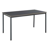 ESSTISCH Lindesberg - Schwarz/Grau, Holzwerkstoff/Metall (80/140/75cm) - [en.casa]