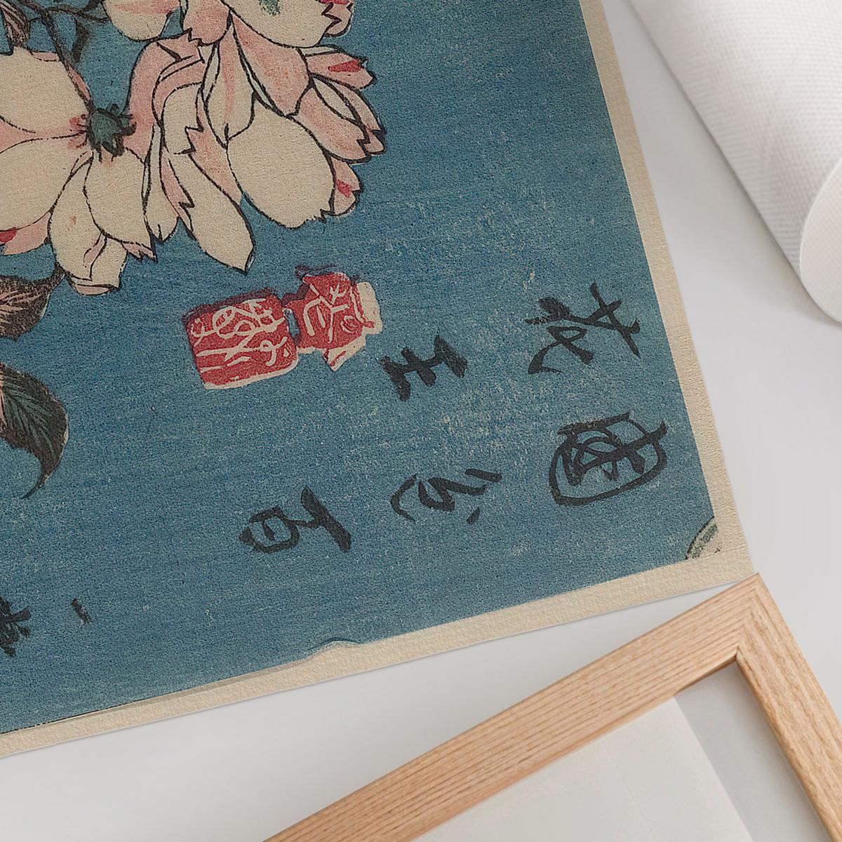 POSTER - 42x29 cm (A3) - Utagawa Hiroshige - Holzschnitt - Blau, Textil (42/29.7/0.1cm) - TULUP