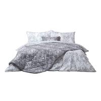 TAGESDECKE Toile-De-Jouy 200/200 cm - Grau, Textil (200/200cm) - Homescapes