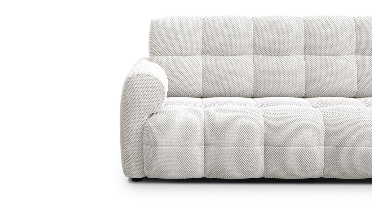 ECKSOFA MELLOW 4-Sitzer, creme - Creme/Schwarz, Holz/Textil (262/156cm) - Wozimo