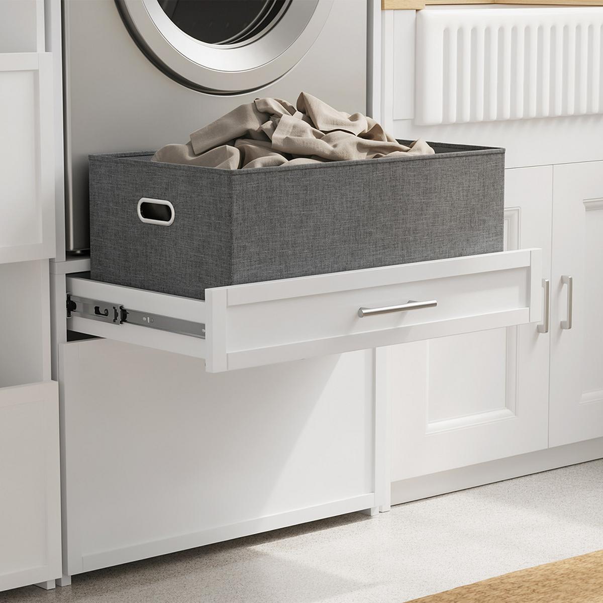 WASCHMASCHINEN-SCHRANK mit Schubladen BZR230-W - Ahornfarben, Fell (66/186/60.5cm) - SoBuy