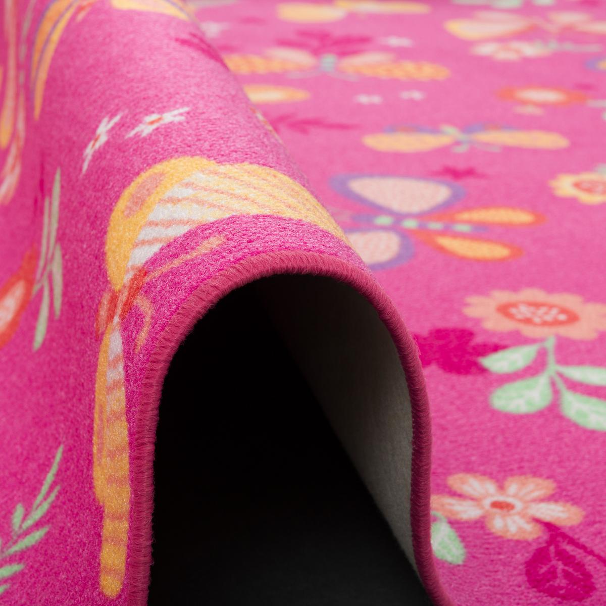 KINDER SPIEL TEPPICH SCHMETTERLING - Pink, Textil (140/200cm) - Snapstyle