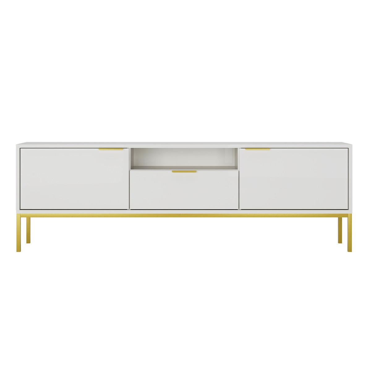 TV-MÖBEL Seattle Weiß - Weiß, Holzwerkstoff (175/56.4/33cm) - Petits-meubles