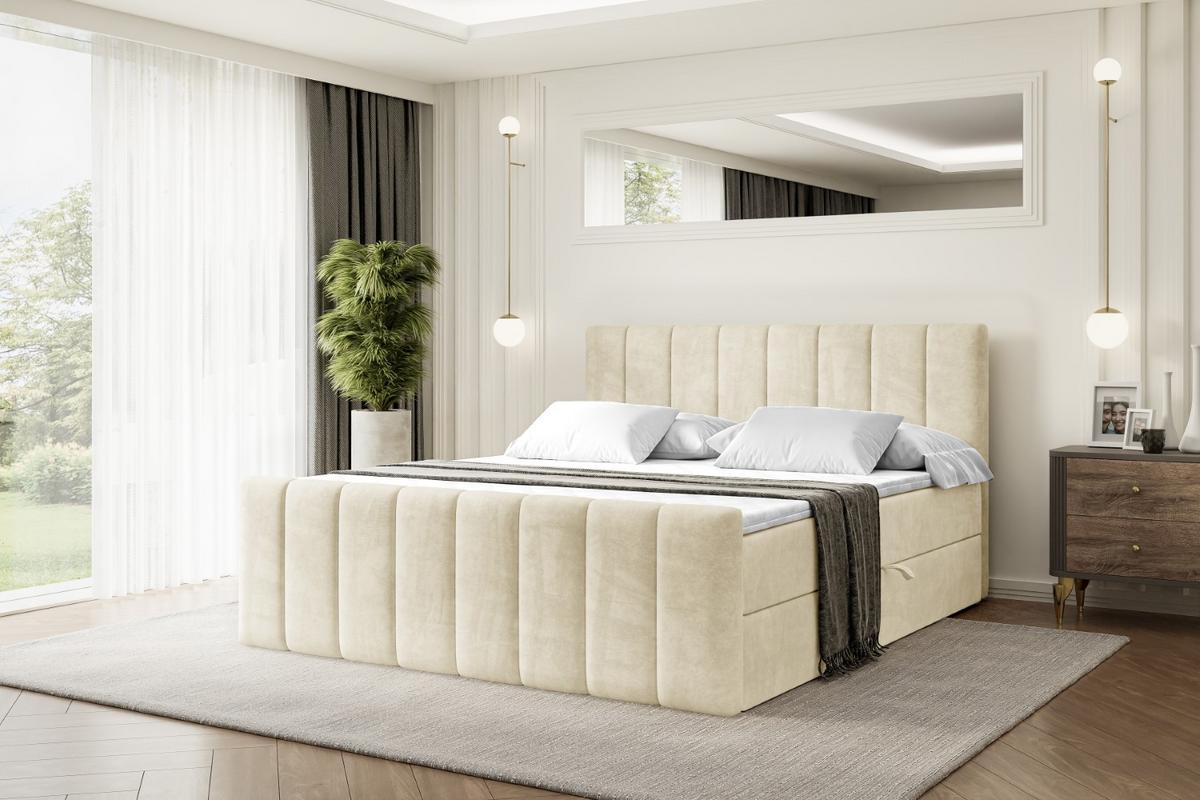 BOXBETT OTTA-Z - 120x200 cm - H4 - Beige - Beige, Holzwerkstoff (120/200cm) - ALTDECOR