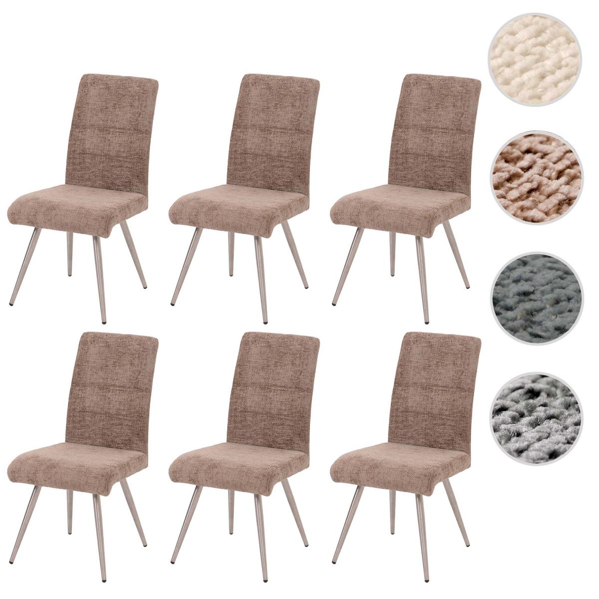 ESSZIMMERSTUHL Braun 6er-Set - Braun, Textil (68/97/64cm) - MCW