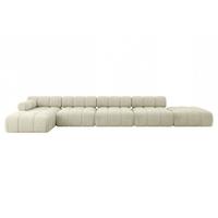 ECKSOFA modulares Sofa Lizur-L3 - 475x160x70 cm Beige Velours - Beige, Holzwerkstoff/Textil (475/160cm) - ALTDECOR