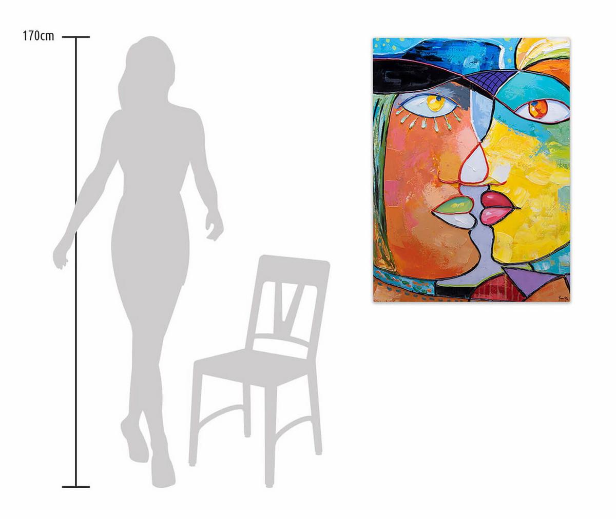 ACRYLBILD HANDGEMALT 75/100 cm - Multicolor, Holz/Textil (75/100cm) - KUNSTLOFT