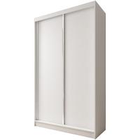 SCHWEBETÜRENSCHRANK Mario 120/216/61 weiß - Weiß, Holzwerkstoff (120/216/61cm) - Beautysofa