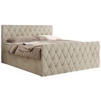 BOXBETT MIREN DUO 120/200 - Beige Velvet - H3 - Beige, Holz/Textil (120/200cm) - MKS