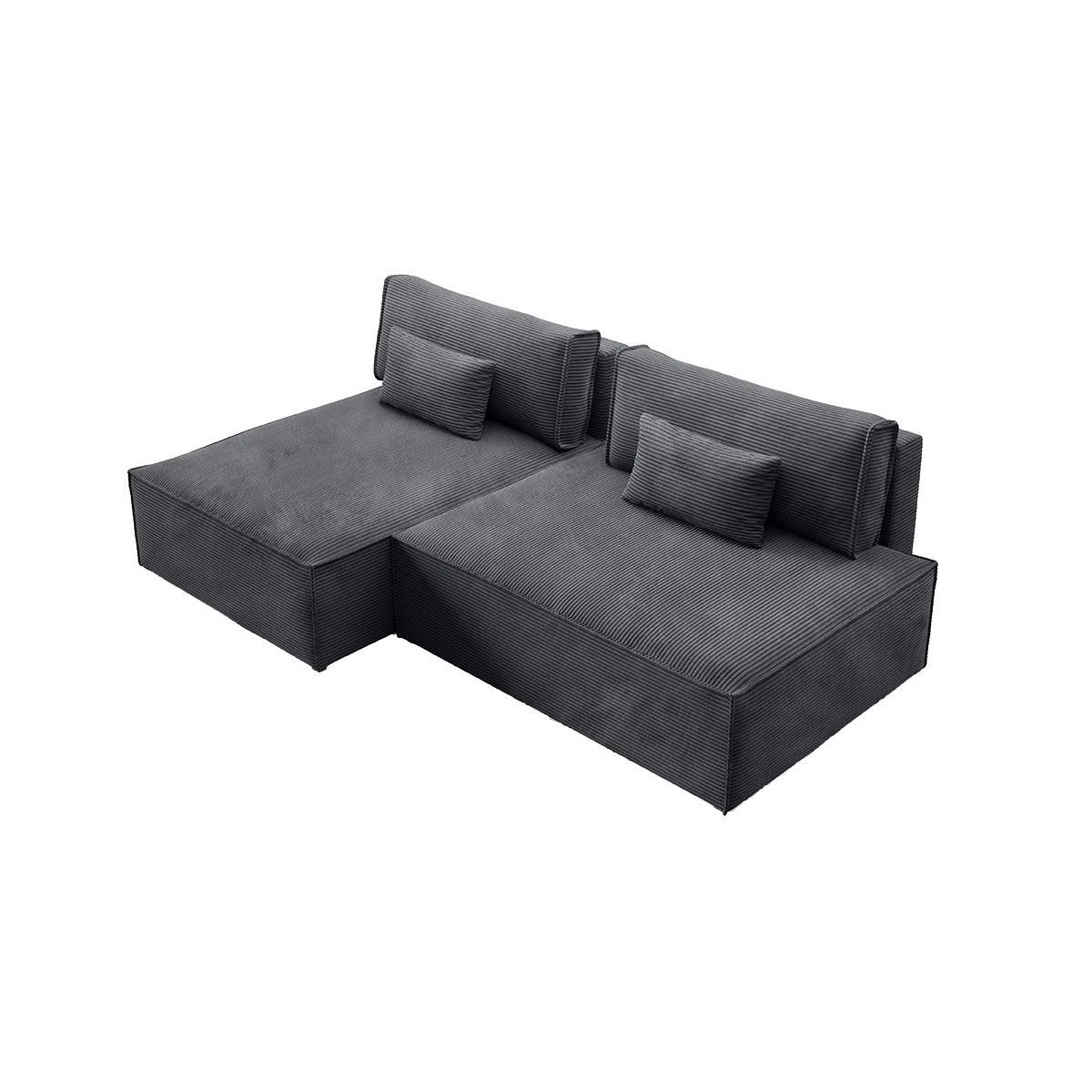 ECKSOFA Georgia Grau - Grau, Holz (236/148cm) - Petits-meubles