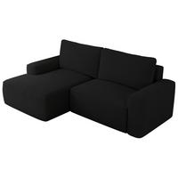 ECKSOFA BELLUNO L Schwarz Boucle - Links - Schwarz, Textil (144/233cm) - MKS