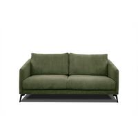 SOFA VILT 2,5-Sitzer, olivgrün - Schwarz/Olivgrün, Holzwerkstoff/Textil (202/89/94cm) - Wozimo