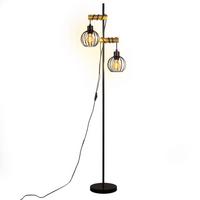 STEHLAMPE Anikad 22/22/152 cm - Schwarz, Holz (22/22/152cm) - ZMH