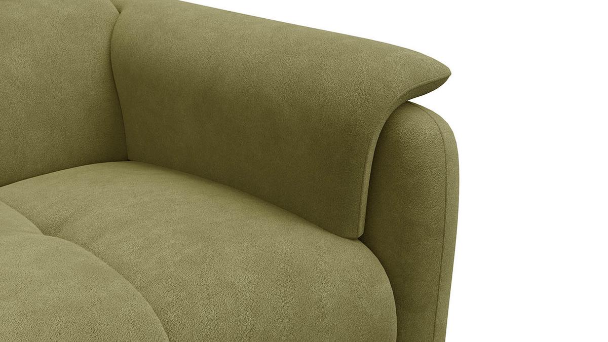 SOFA RODEN 2-Sitzer, olive, Veloursstoff - Grün, Holz/Textil (152/82/103cm) - Wozimo