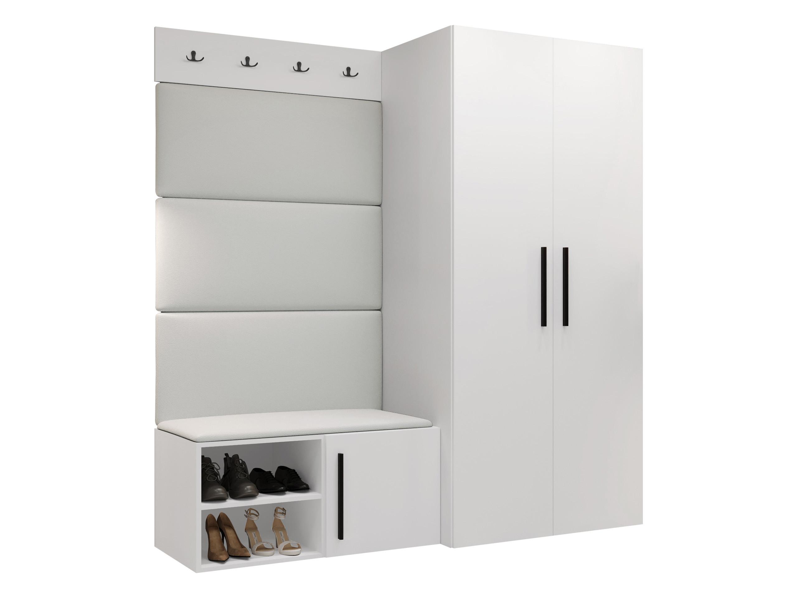 GARDEROBEN-SET Medi I - Schwarz/Weiß, Holzwerkstoff/Kunststoff (80/191/50cm) - MIRJAN24