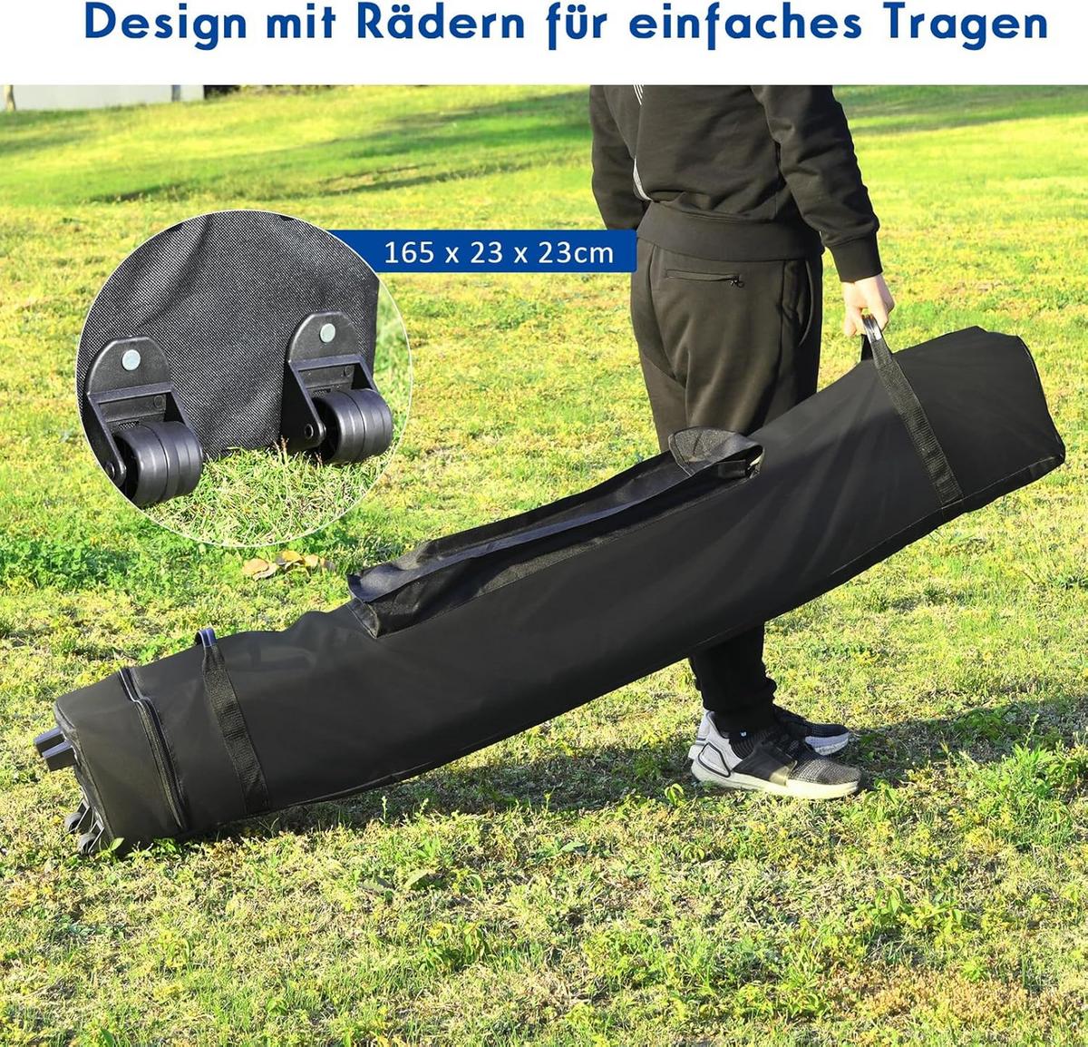 POP-UP-UBERDACHUNGSZELT Dunkelblau - Dunkelblau, Textil (300/335/300cm) - COSTWAY