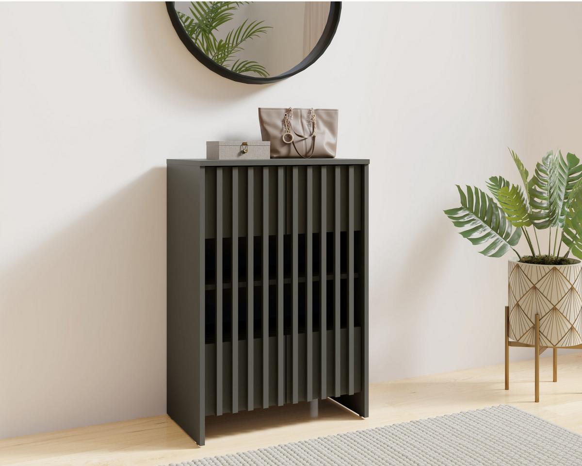 KOMMODE Graphit 60/87/34 - Graphitfarben, Holzwerkstoff (60/87/34cm) - RAUMHIRSCH FURNITURE