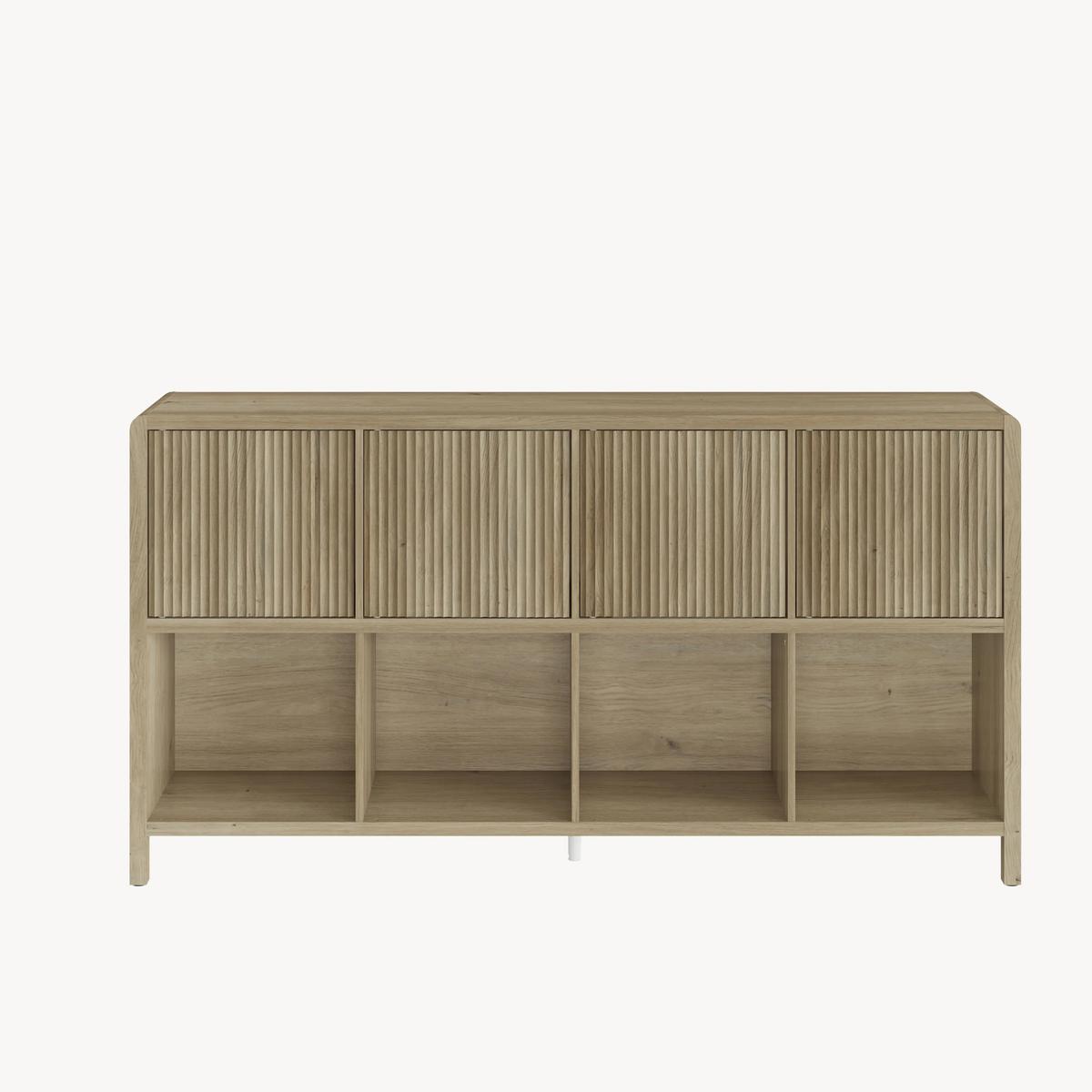 SIDEBOARD Lukkodso - Alteiche, Holzwerkstoff (145/76.5/30cm) - [en.casa]