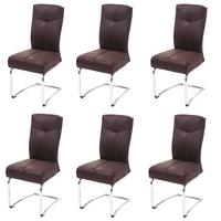 ESSZIMMERSTUHL Braun 6er-Set - Braun, Textil (46/105/60cm) - MCW