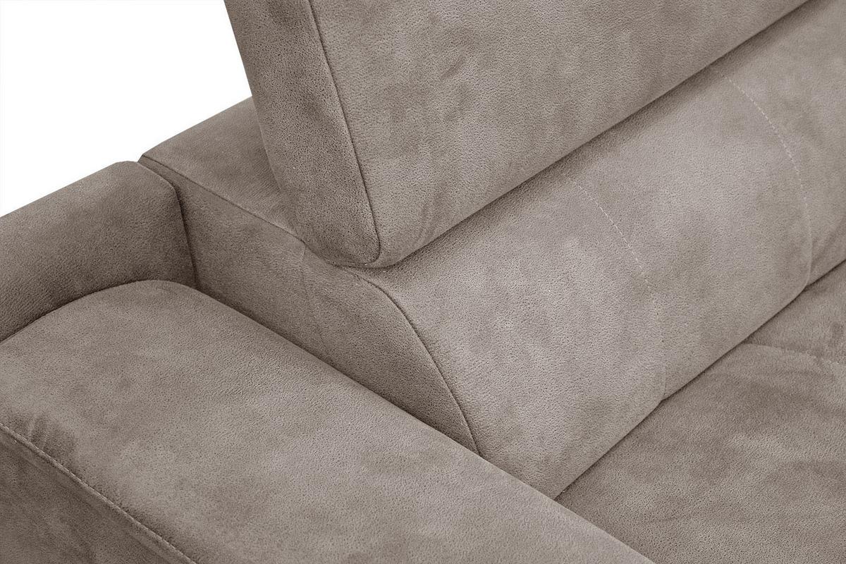 ECKSOFA FIERO 4-Sitzer, beige - Beige/Schwarz, Holzwerkstoff/Textil (288/170cm) - Wozimo