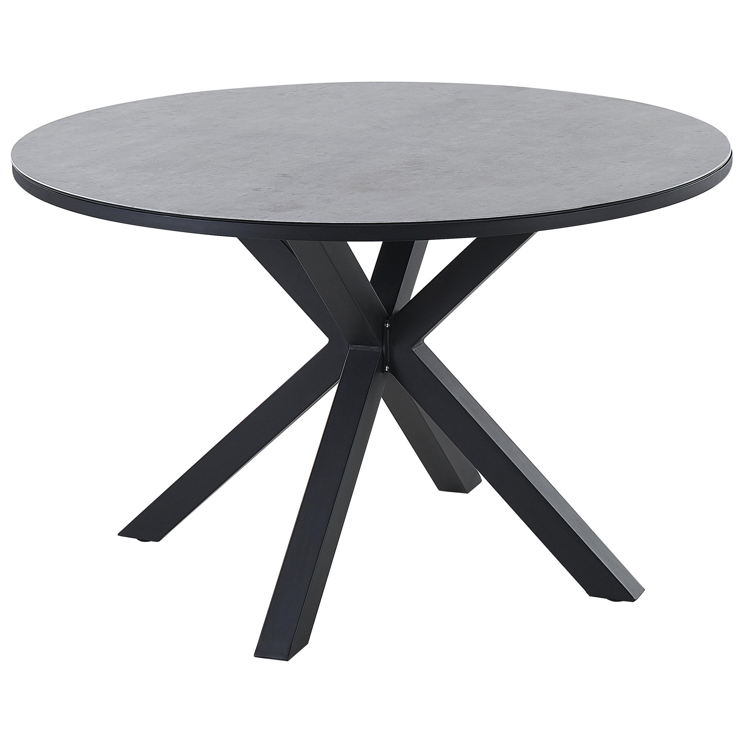 GARTENTISCH Grau Maletto - Grau, Glas (120/120/75.5cm) - Beliani