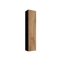 HÄNGEVITRINE 180 Vigo - Eiche Wotan/Schwarz, Holzwerkstoff (40/180/30cm) - MIRJAN24