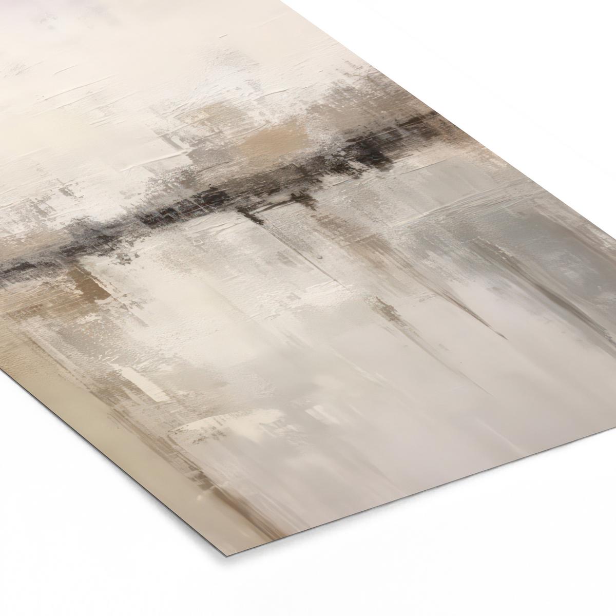 POSTER MIT RAHMENGERAHMTES BILD Moderne Kunst - Abstrakt - Beige 60x90 cm - Beige, Papier (60/90cm) - MuchoWow