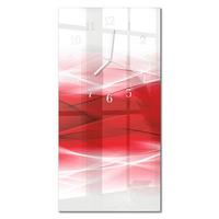 WANDUHR aus Glas 30x60 cm - Abstraktion - Rot, Glas (30/60/0.4cm) - TULUP