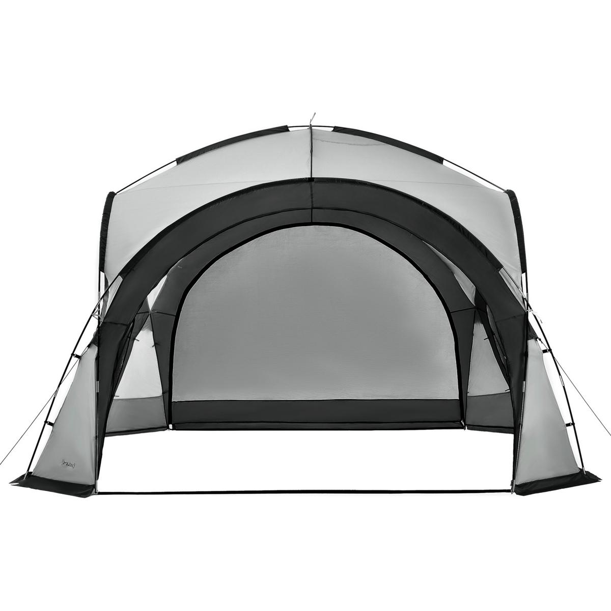 PAVILLON Grästorp - Dunkelgrau/Hellgrau, Textil (345/247/345cm) - pro.tec