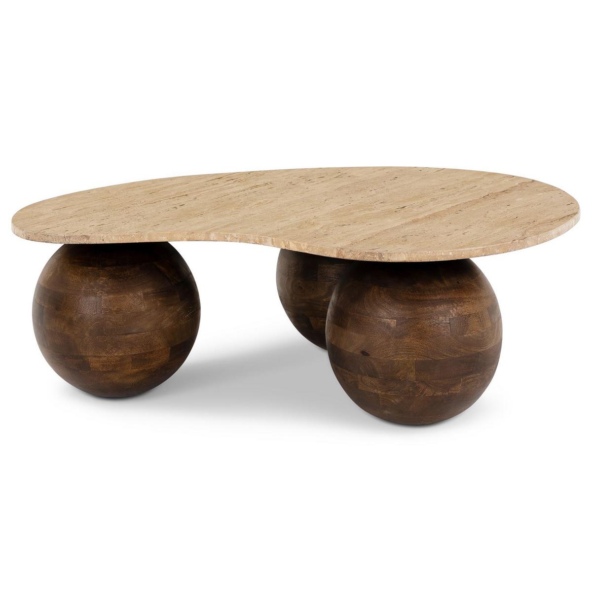 COUCHTISCH LUNI braun/beige - Beige/Braun, Holz/Naturmaterialen (65/90/30cm) - IDIMEX