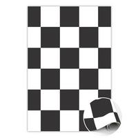 VINYL TEPPICH 100x150 cm Schachbrettmuster - Schwarz/Weiß, Kunststoff (100/150cm) - TULUP
