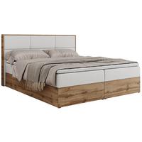BOXBETT ALBERO 2 - 140/200 Weiß Kunstleder - H4 - Weiß, Holz/Textil (140/200cm) - MKS