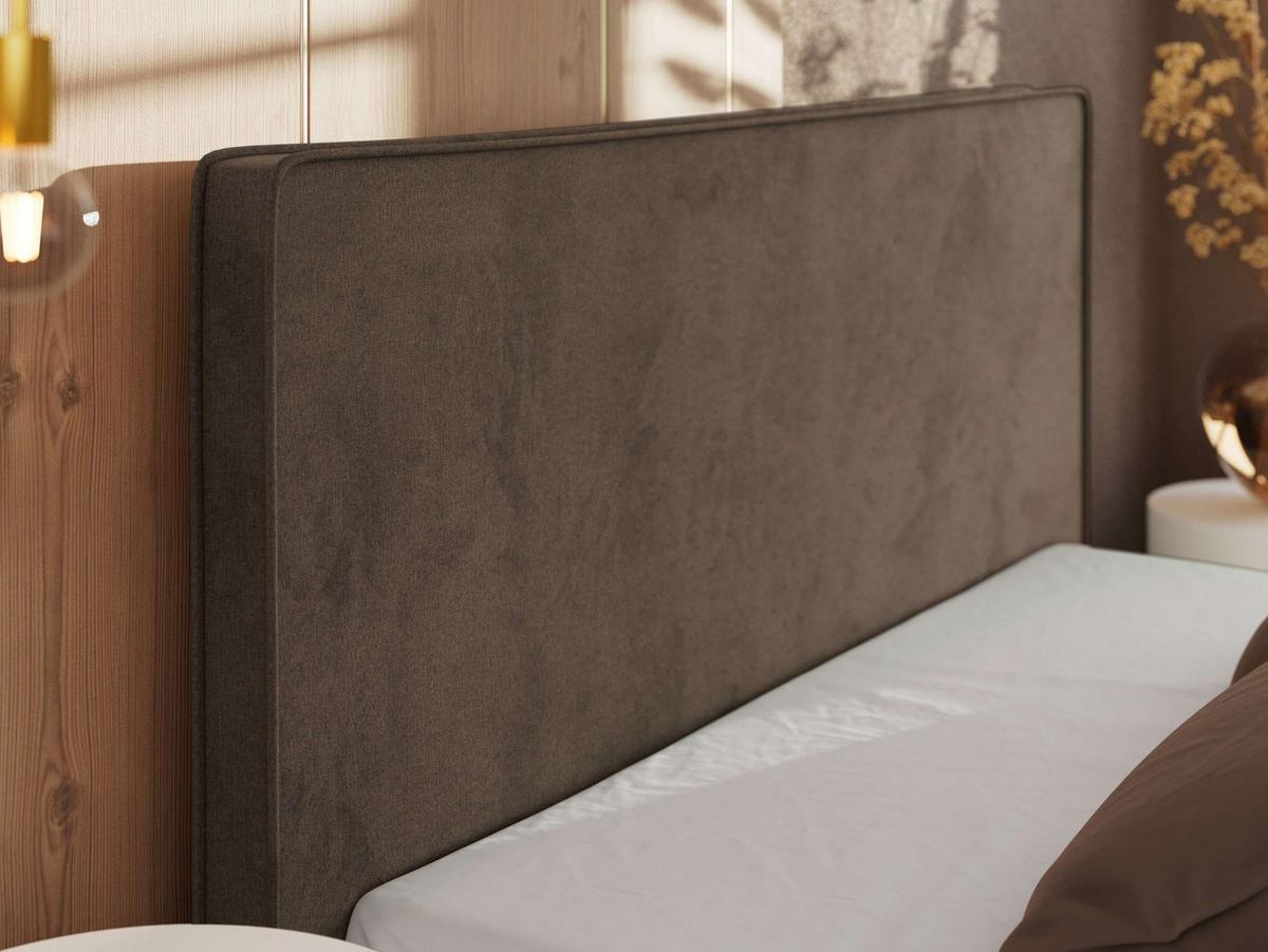 POLSTERBETT CORIVO CLASSIC 200/200 - Braun Velvet - Pocket-Matratze - Schwarz/Braun, Kunststoff/Textil (200/200cm) - MKS
