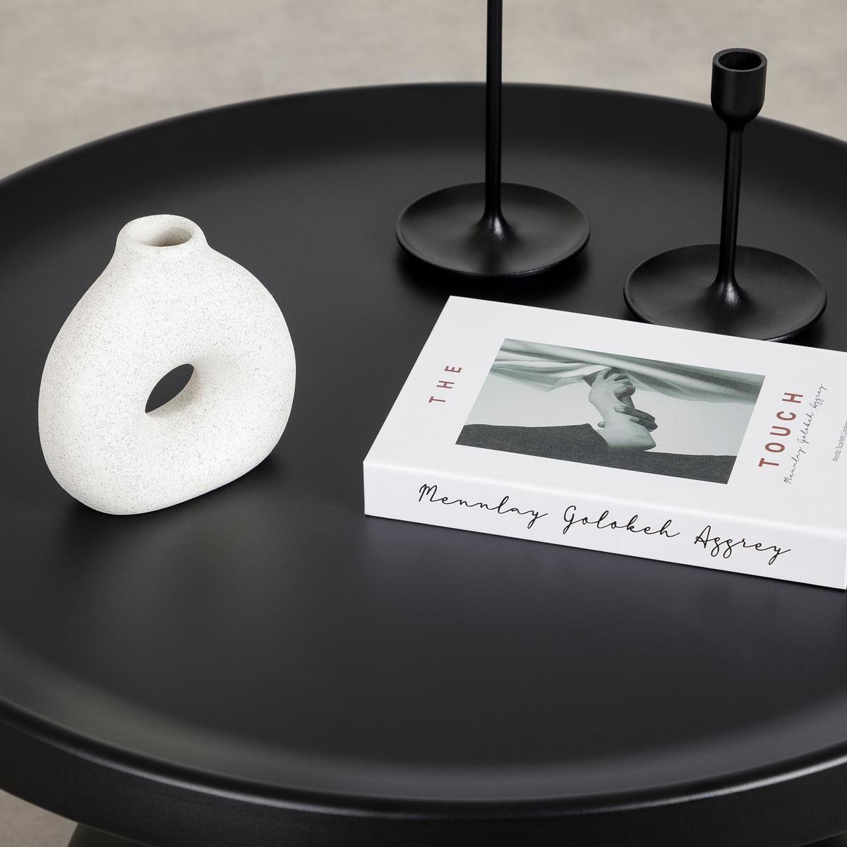 COUCHTISCH LORIS schwarz - Schwarz, Metall (70/70/39cm) - IDIMEX
