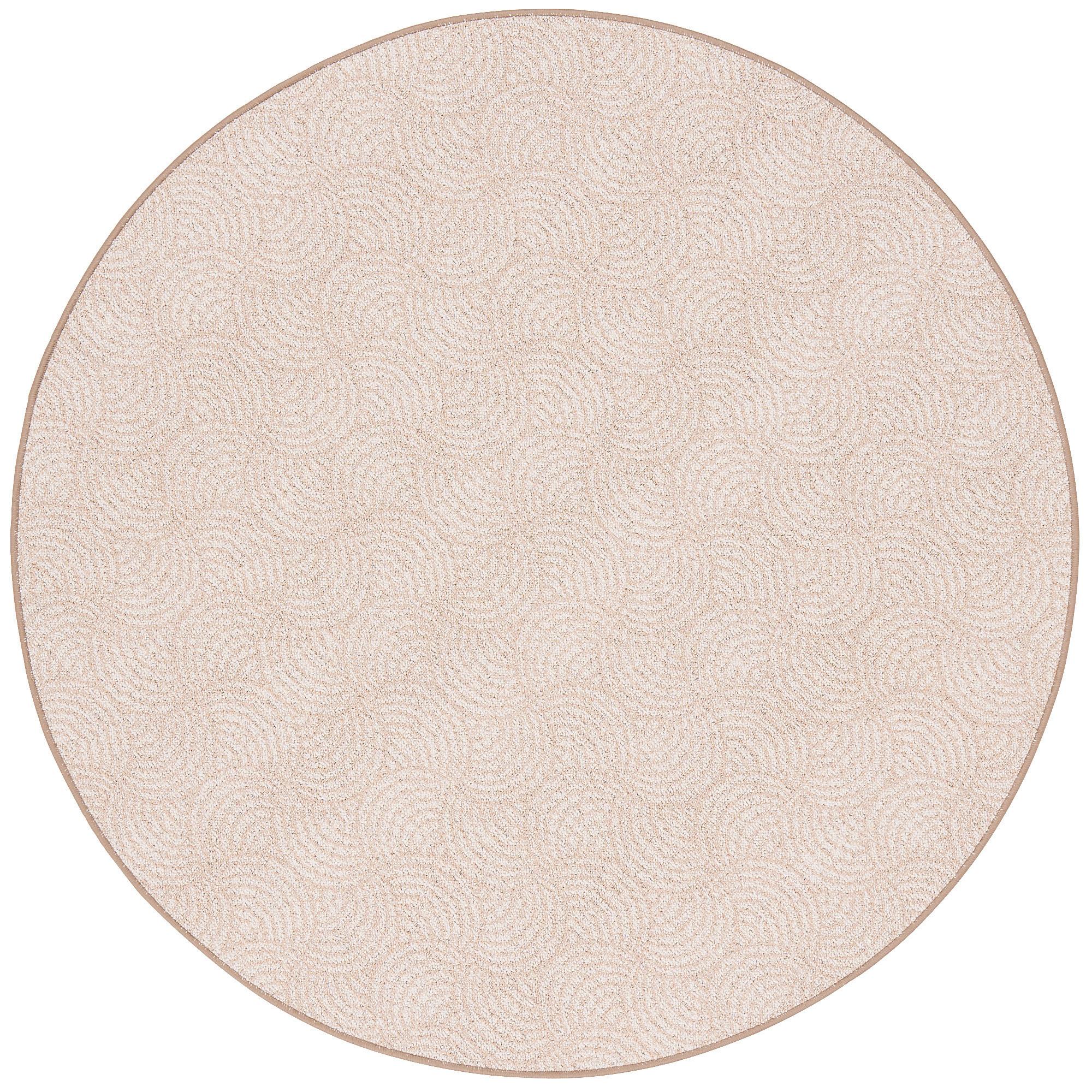 FEINSCHLINGE DESIGNER TEPPICH RUND CIRCLE - Beige, Textil (100/100cm) - Snapstyle