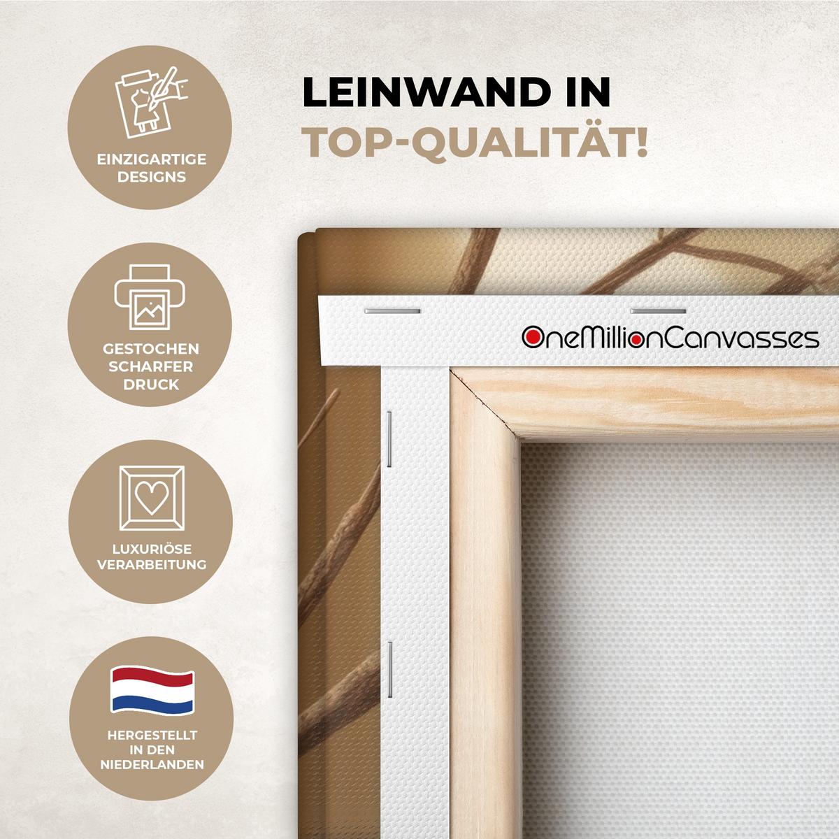 LEINWANDBILD Beige - Osterkuchen - Eier Wandbild Wohnzimmer 60x80 cm - Beige, Textil (60/80cm) - MuchoWow
