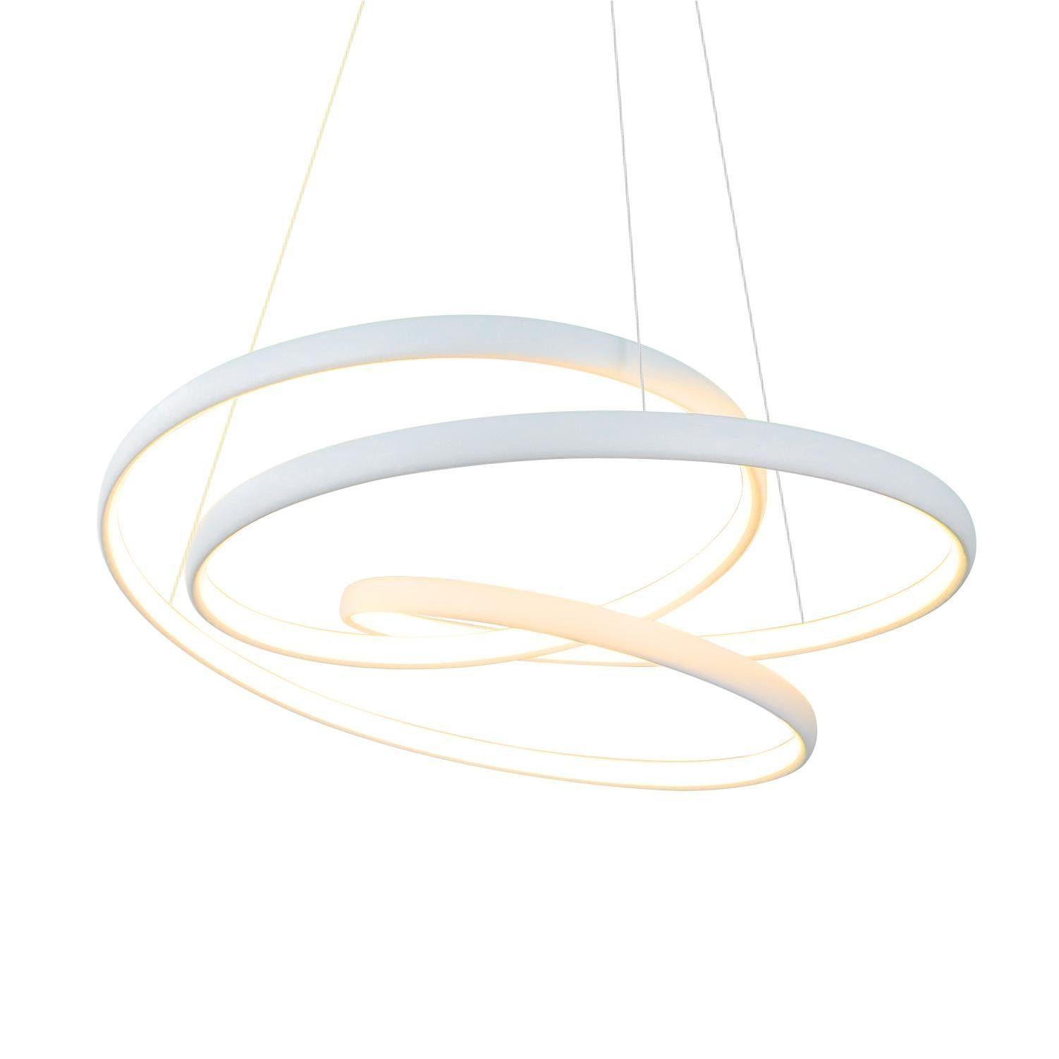 LED-PENDELLEUCHTE Elowynne 50/50/150 cm - Weiß, Metall (50/50/150cm) - ZMH